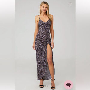 Fletch Gia Jaguar Maxi leopard dress Size Small